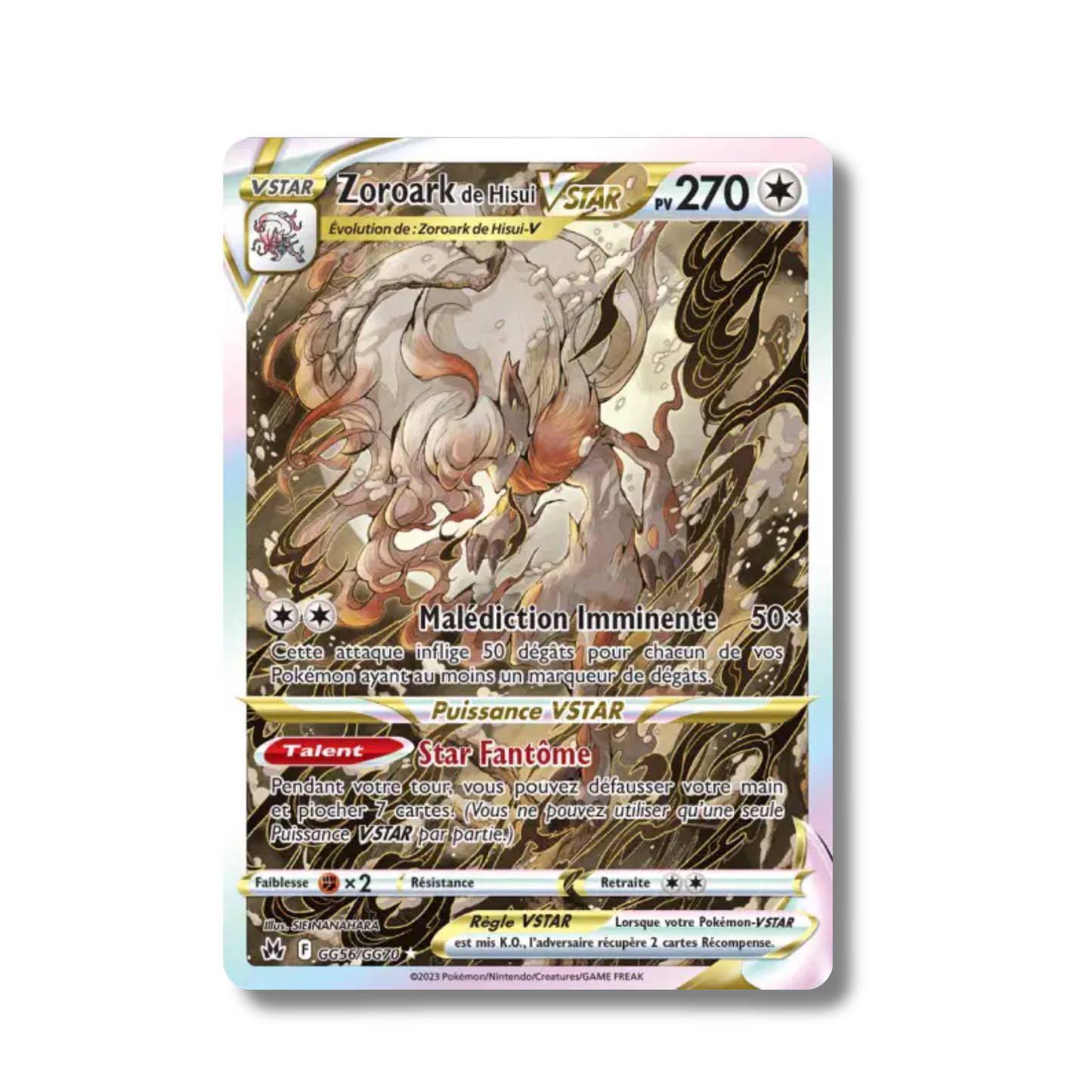 Zoroark de Hisui VSTAR GG56/GG70