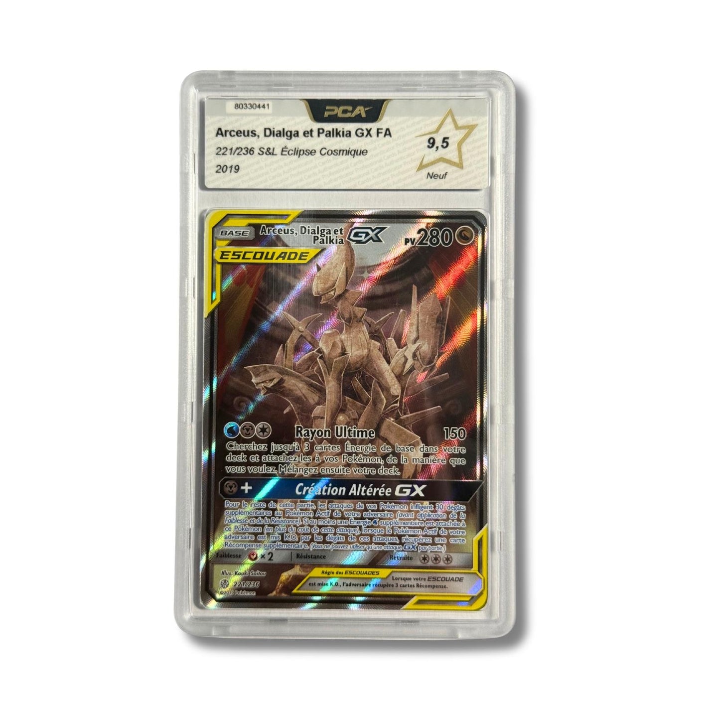 Arceus, Dialga et Palkia GX FA 221/236 - PCA 9,5