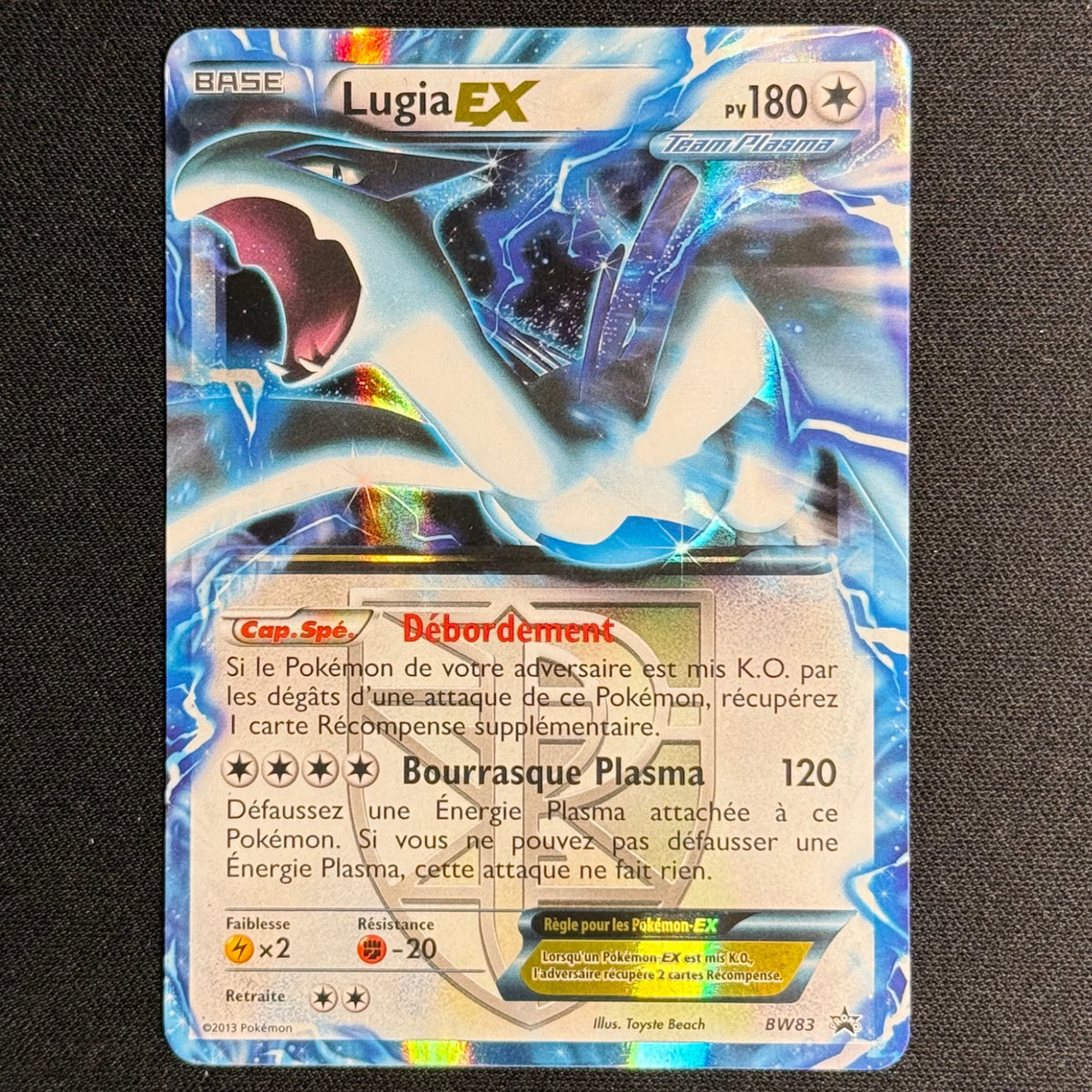 Lugia EX BW83 - Noir et Blanc Promo MD POKE
