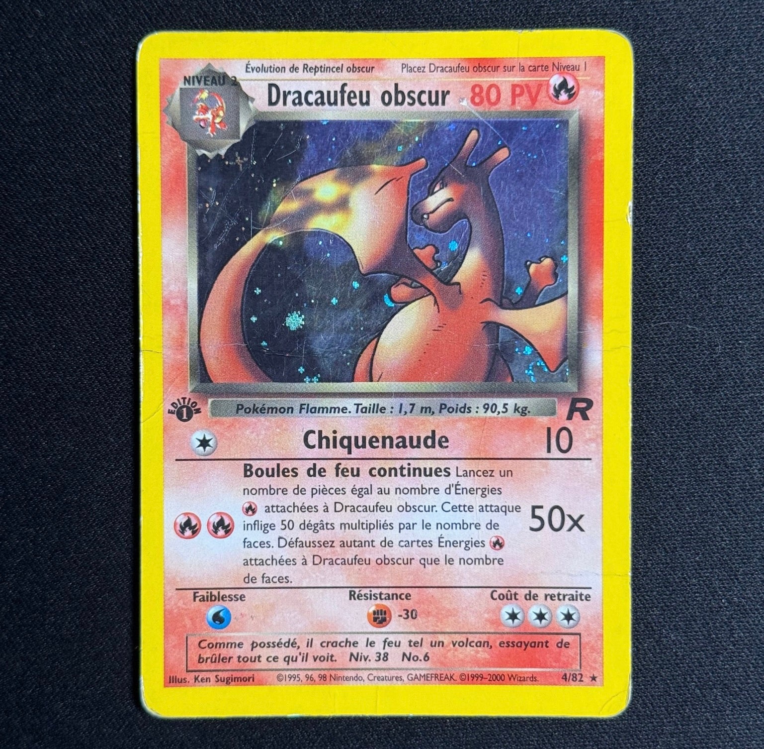 Dracaufeu Obscur Holographique Ed.1 4/82 - Team Rocket