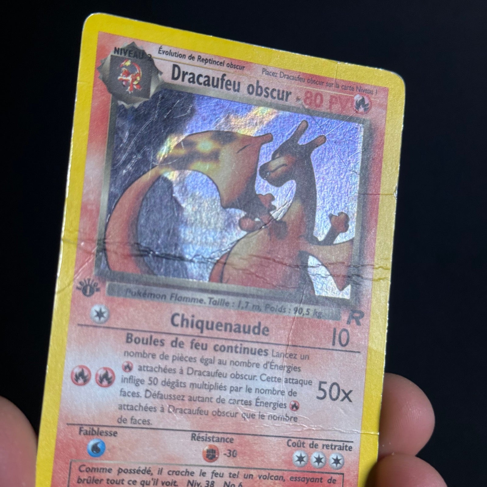 Dracaufeu Obscur Holographique Ed.1 4/82 - Team Rocket