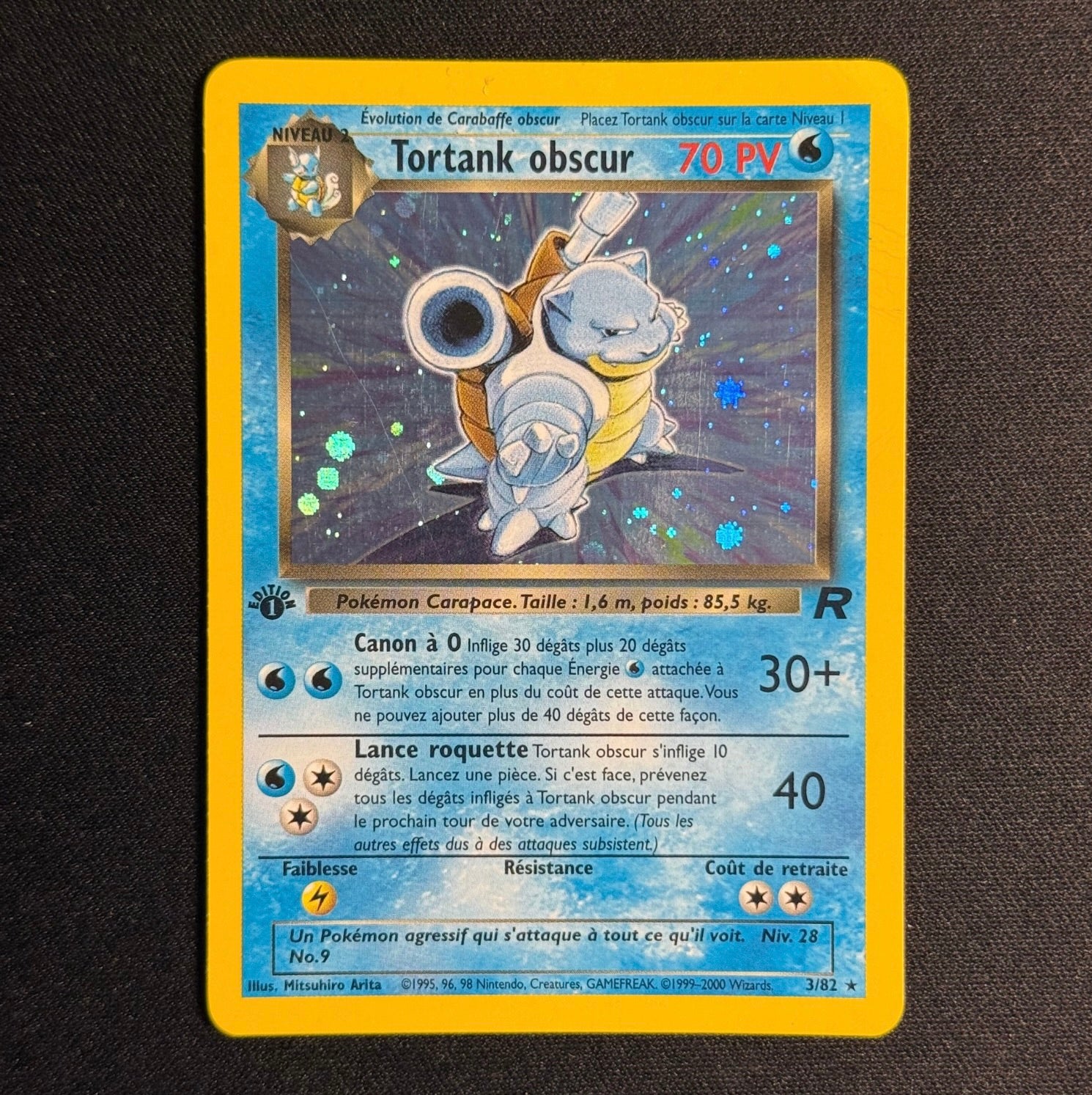Tortank Obscur Holographique Ed.1 3/82 - Team Rocket