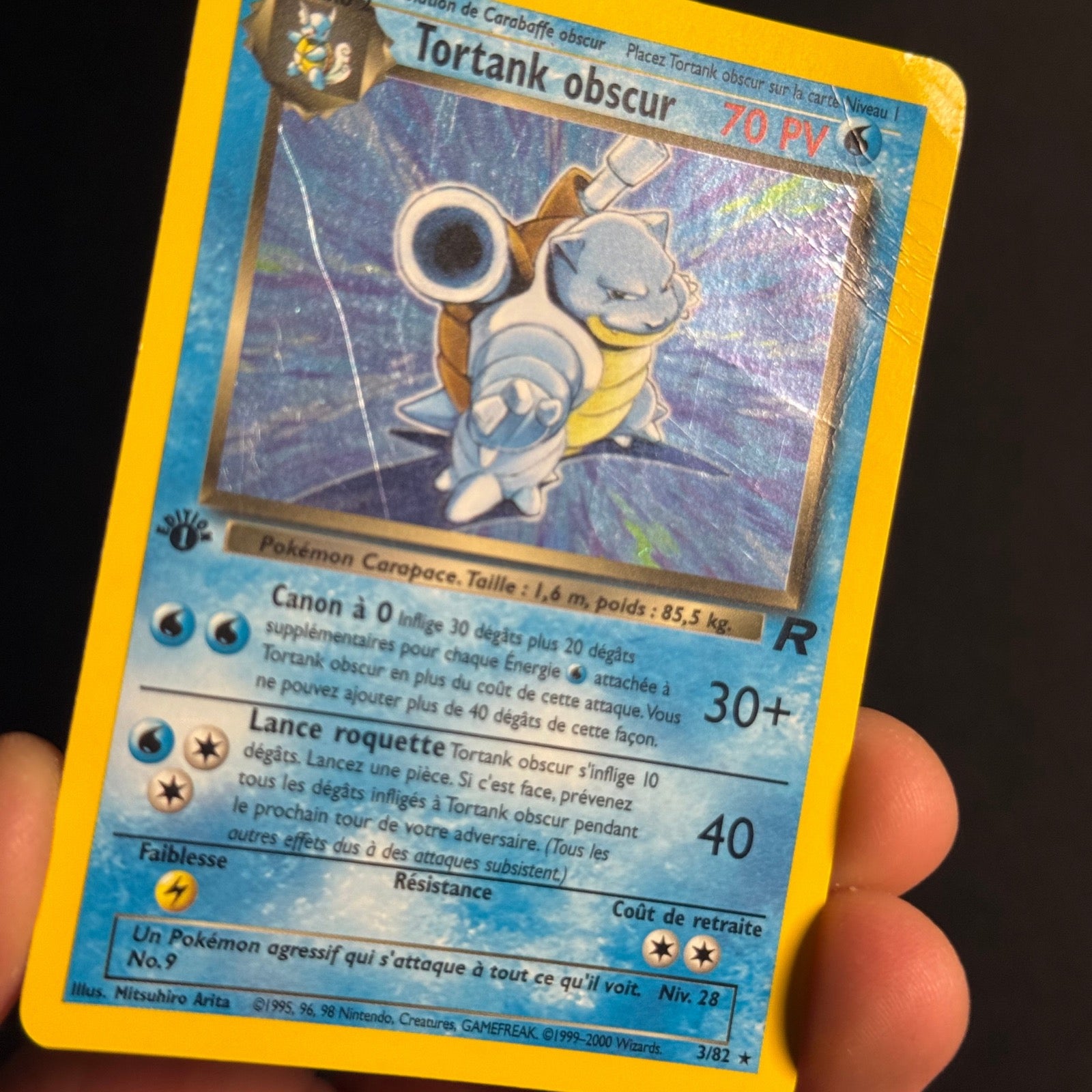 Tortank Obscur Holographique Ed.1 3/82 - Team Rocket