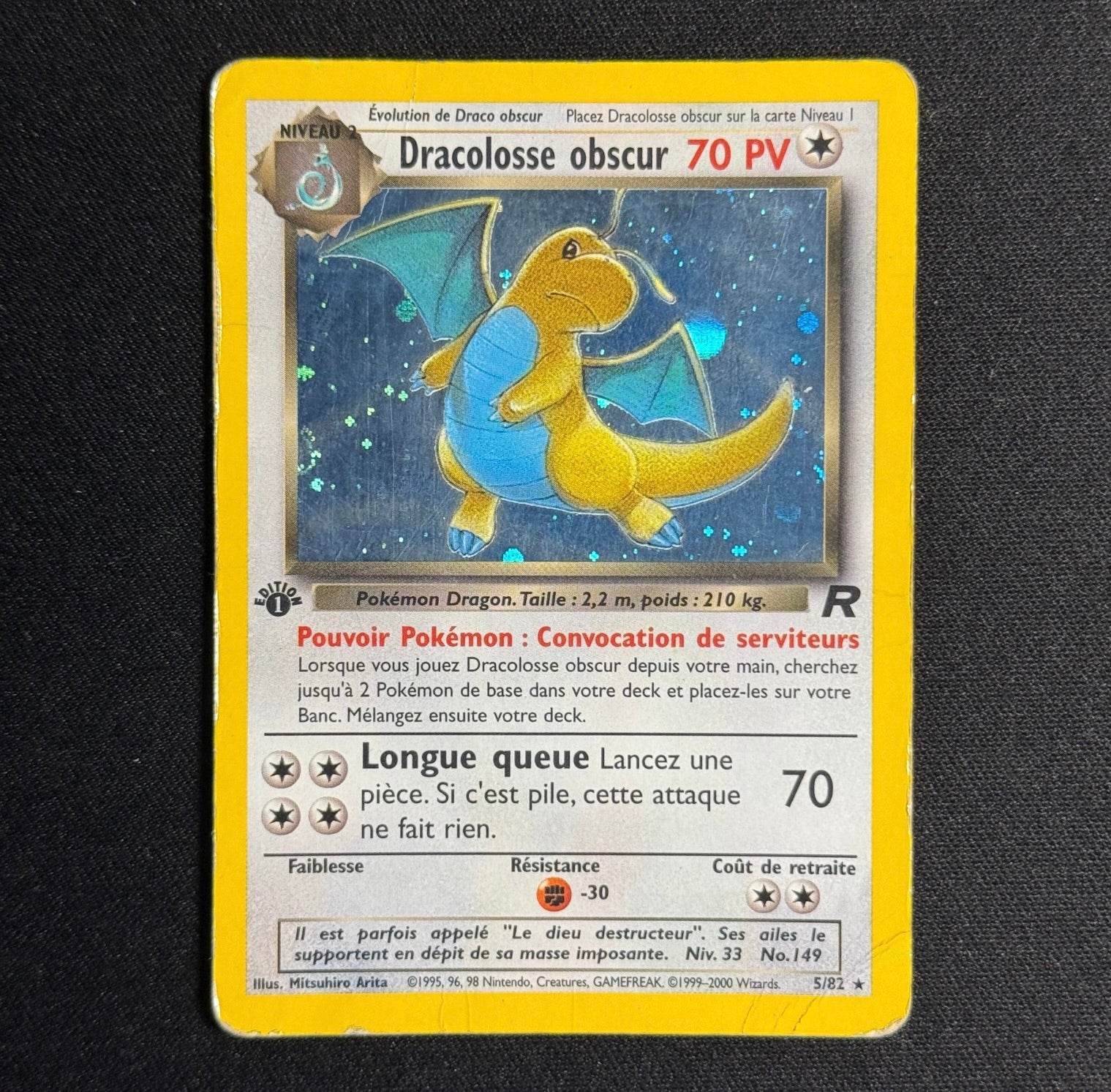 Dracolosse Obscur Holographique Ed.1 5/82 - Team Rocket