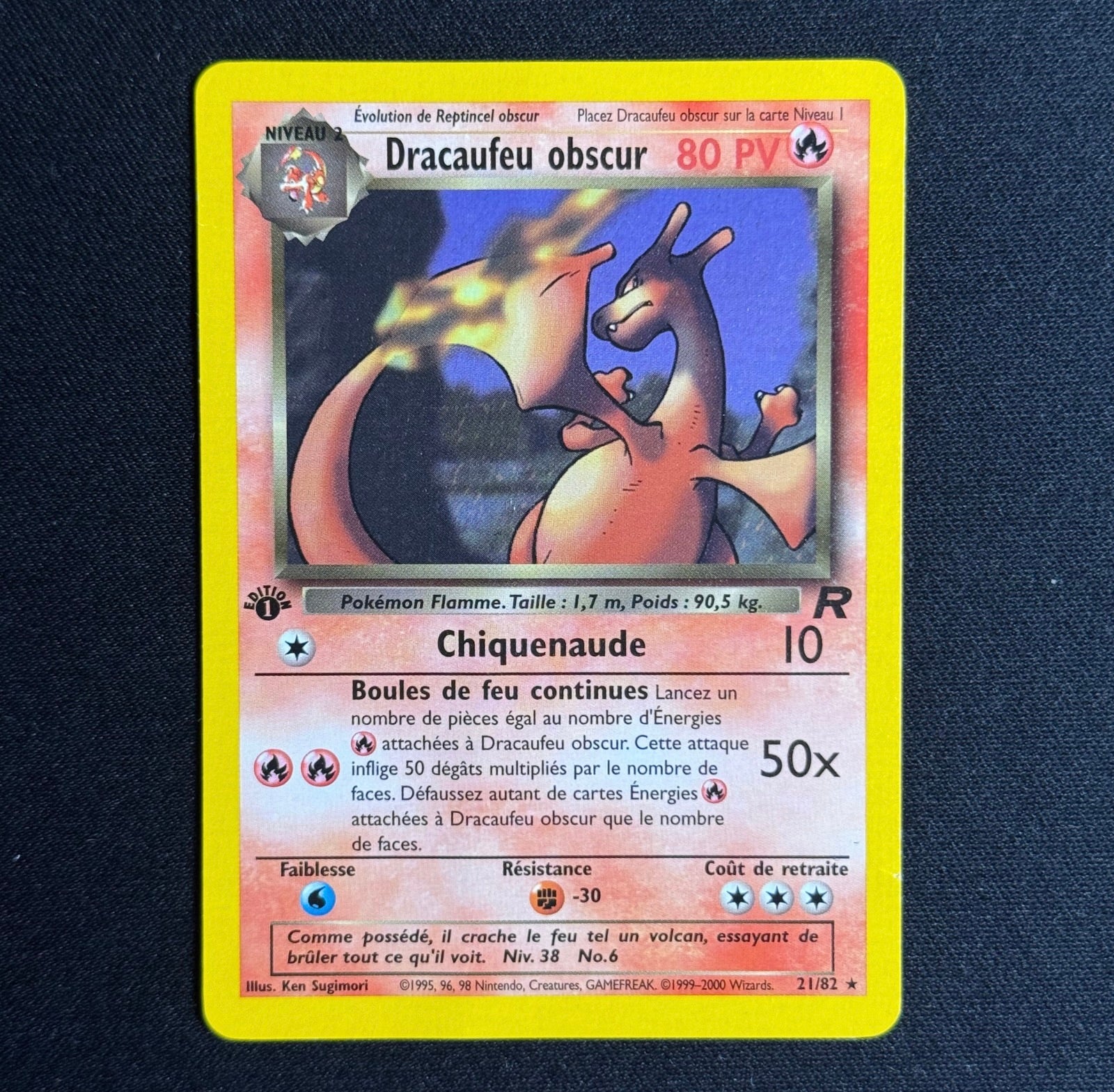 Dracaufeu Obscur Rare Ed.1 21/82 - Team Rocket