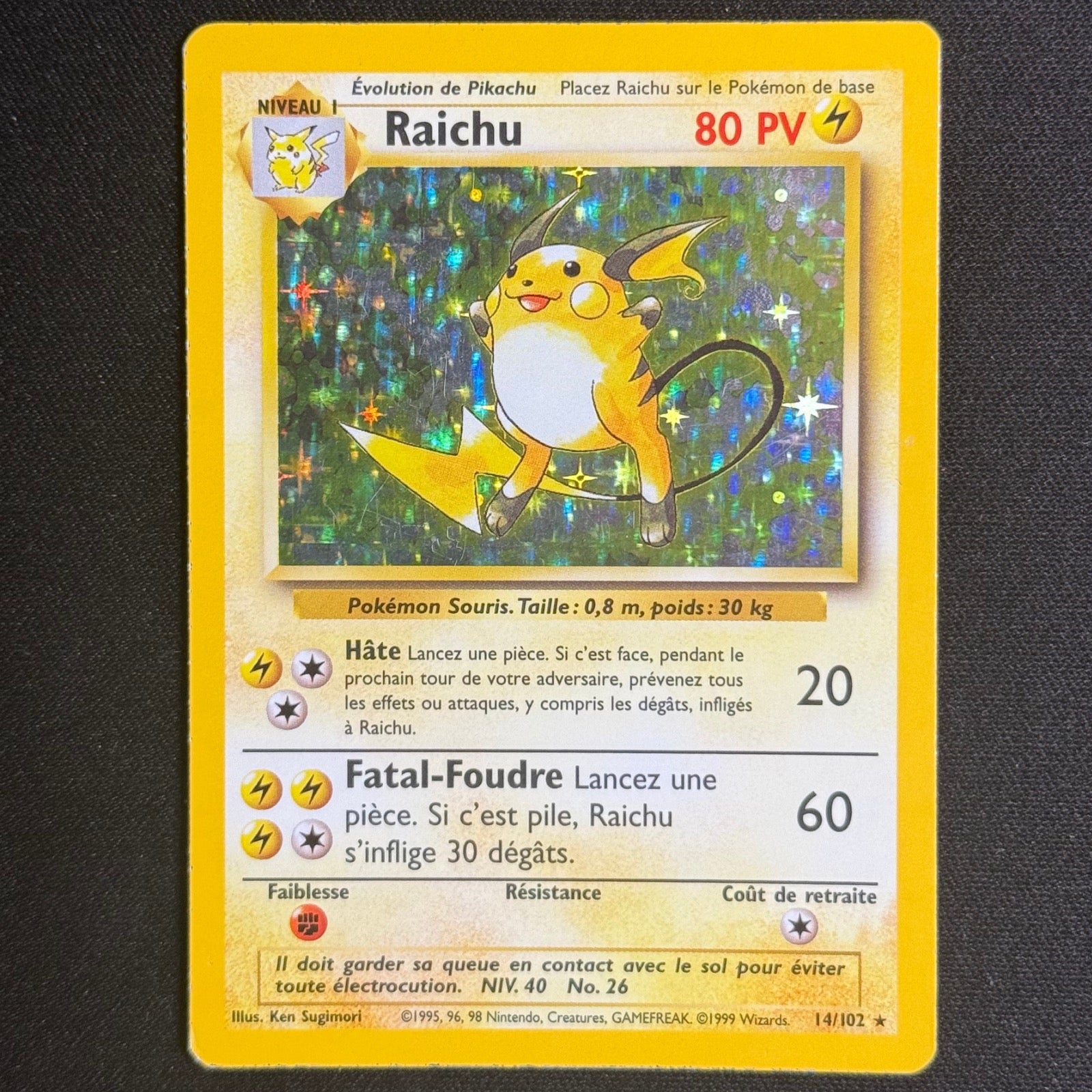 Raichu Holographique 14/102 - Set de Base
