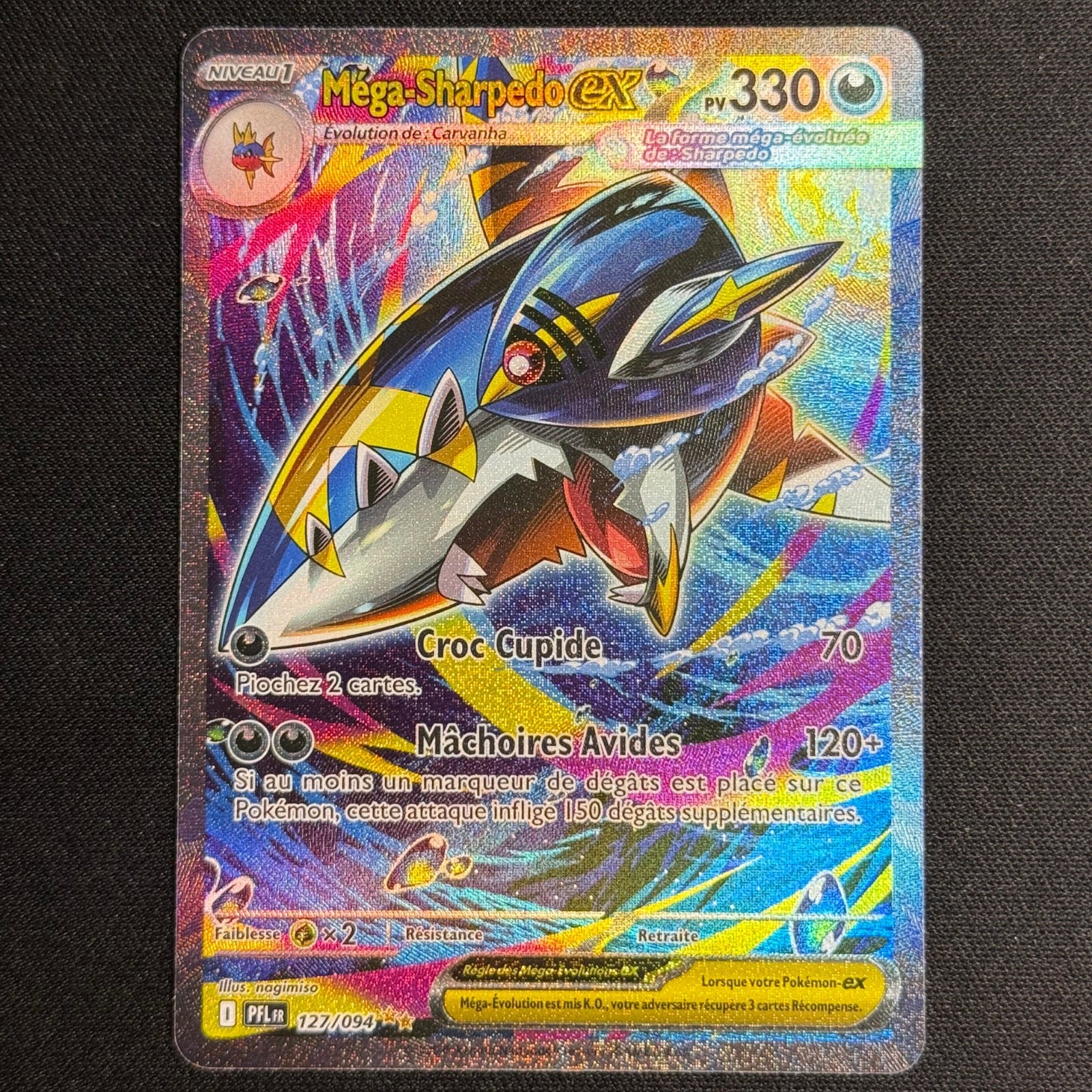 Méga-Sharpedo EX 127/094 - Flammes Fantasmagoriques